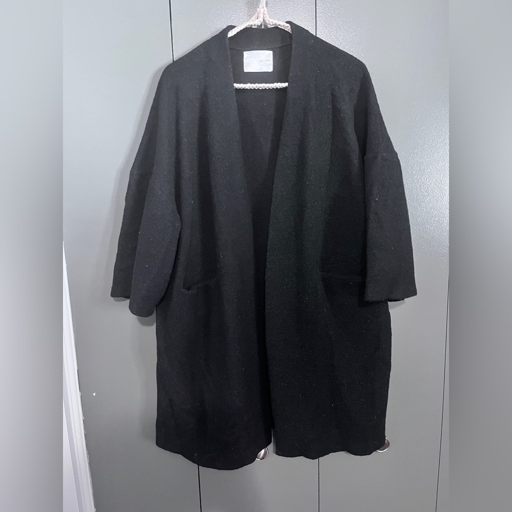 OAK + FORT Black Knit Cardigan
